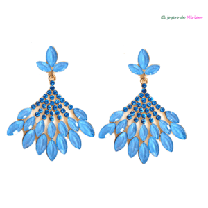 Pendientes azules cristales