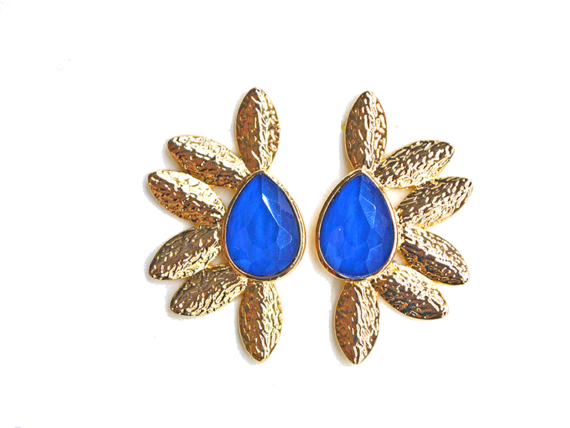 Pendientes azules eléctricos