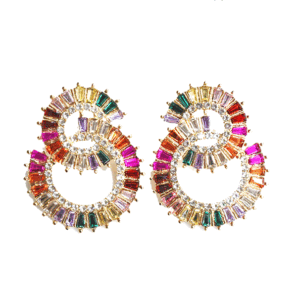 Pendientes multicolor cristales