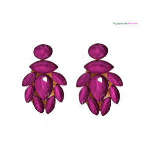 Pendientes berenjena cristal