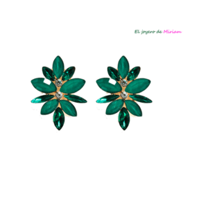 Pendientes verdes de fiesta