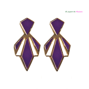 Pendientes geométricos morados