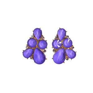 Pendientes de fiesta morados