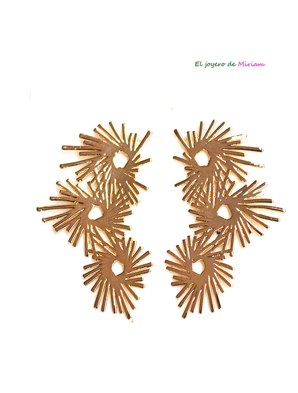 Pendientes dorados soles