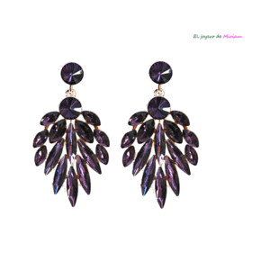 Pendientes morados oscuros