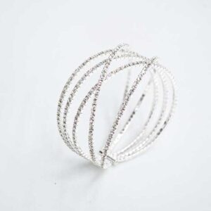 Pulsera brazalete plateado xx