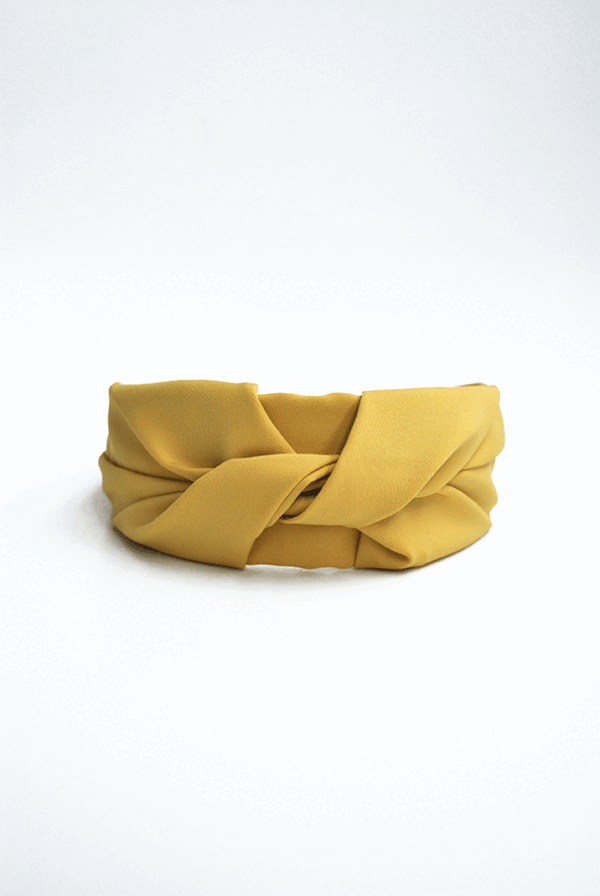 Diadema de fiesta mostaza