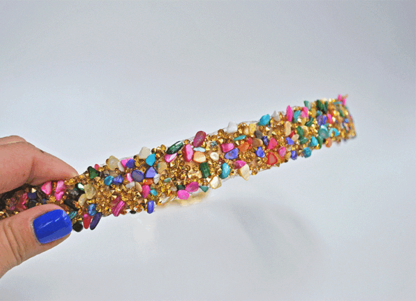 Cinturón dorado piedras multicolor - Imagen 4