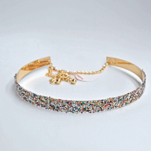 Cinturón dorado brillantes glitter