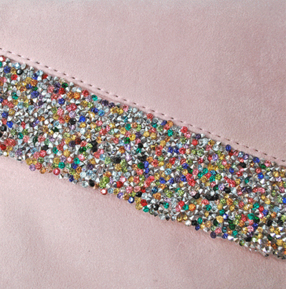 Cartera rosa brillantes plateados - Imagen 2
