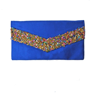 Cartera de fiesta azul eléctrica