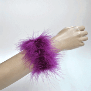 Puños bugamvilla plumas avestruz