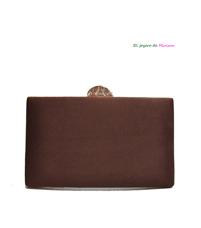 Bolso clutch marrón chocolate