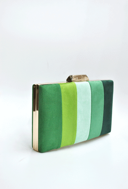Bolso clutch tonos verdes - Imagen 2