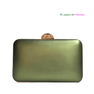 Clutch verde kaki metalizado