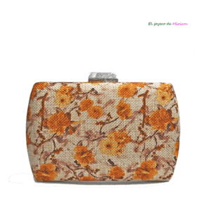 Clutch mostaza estampado flores