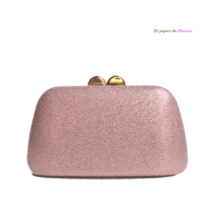 Bolso clutch rosa brillo