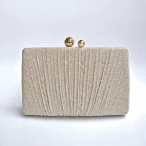 Bolso clutch dorado suave