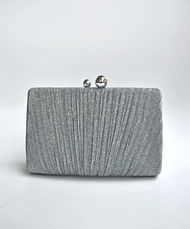 Clutch plata vieja brillo