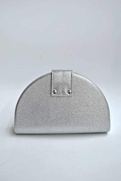 Clutch plateado media luna - Imagen 3