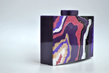 Bolso clutch multi morado nácar - Imagen 3
