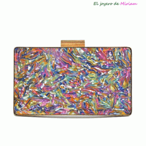Clutch multicolor caja nácar