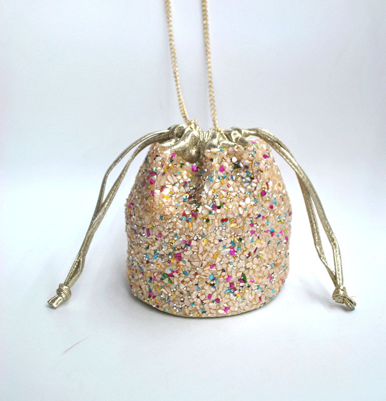 Bombonera piedras multicolor