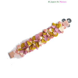 Cinturón rosa y mostaza