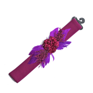 Fajín flores morado y fucsia