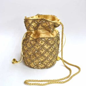 Bolso dorado bombonera
