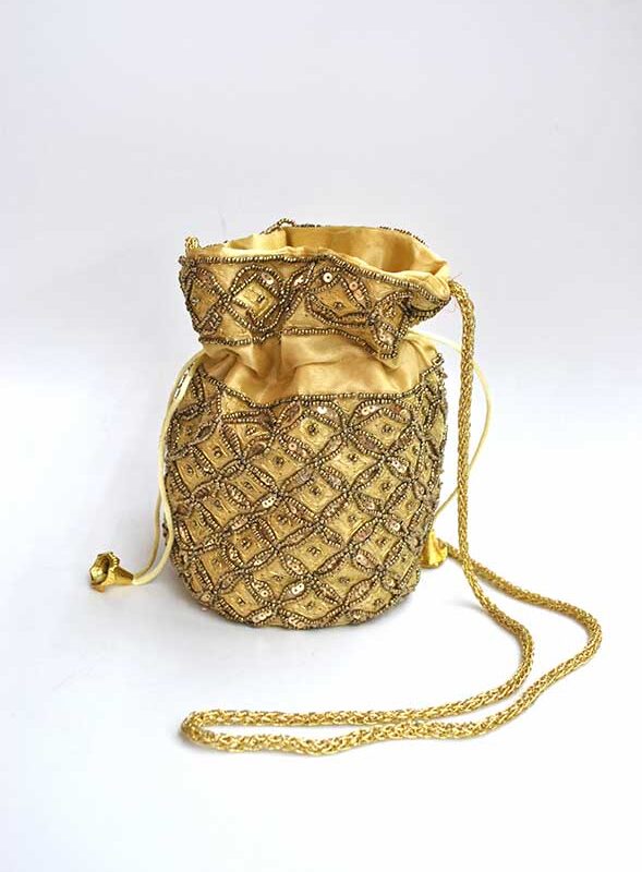 Bolso dorado bombonera