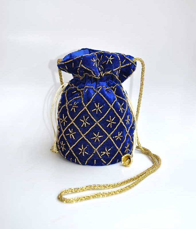 Bombonera terciopelo azul