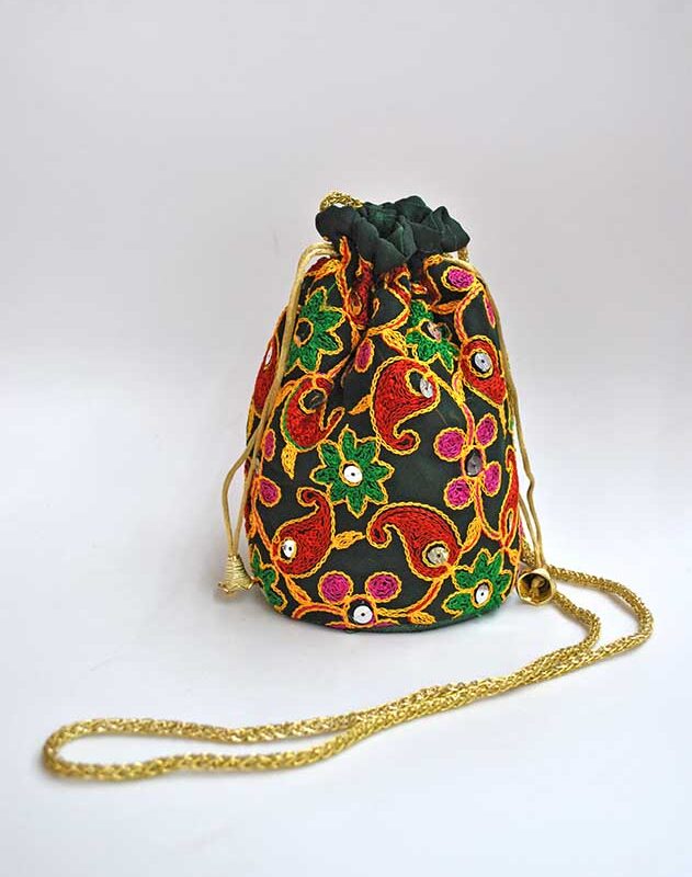 Bolso bombonera verde botella