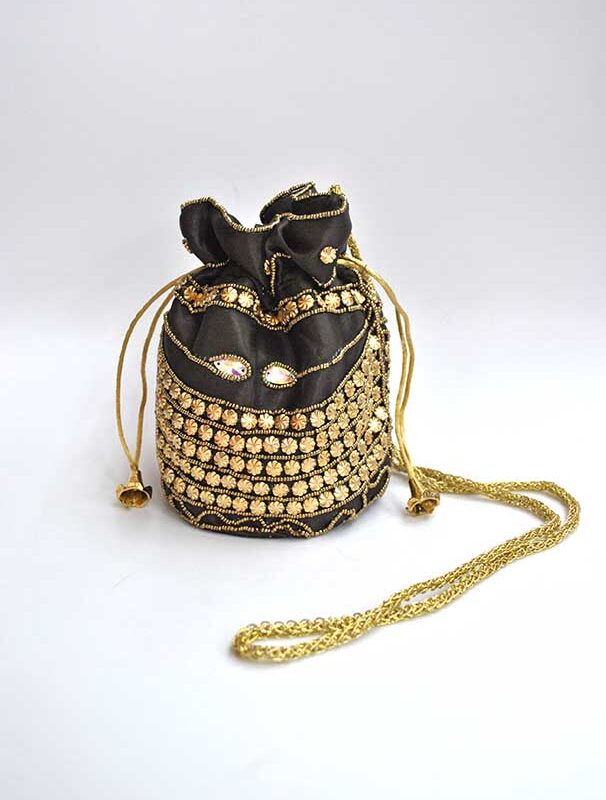 Bombonera marrón de raso