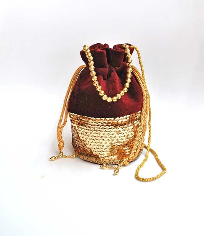 Bombonera granate terciopelo