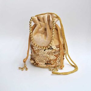 Bombonera beige terciopelo