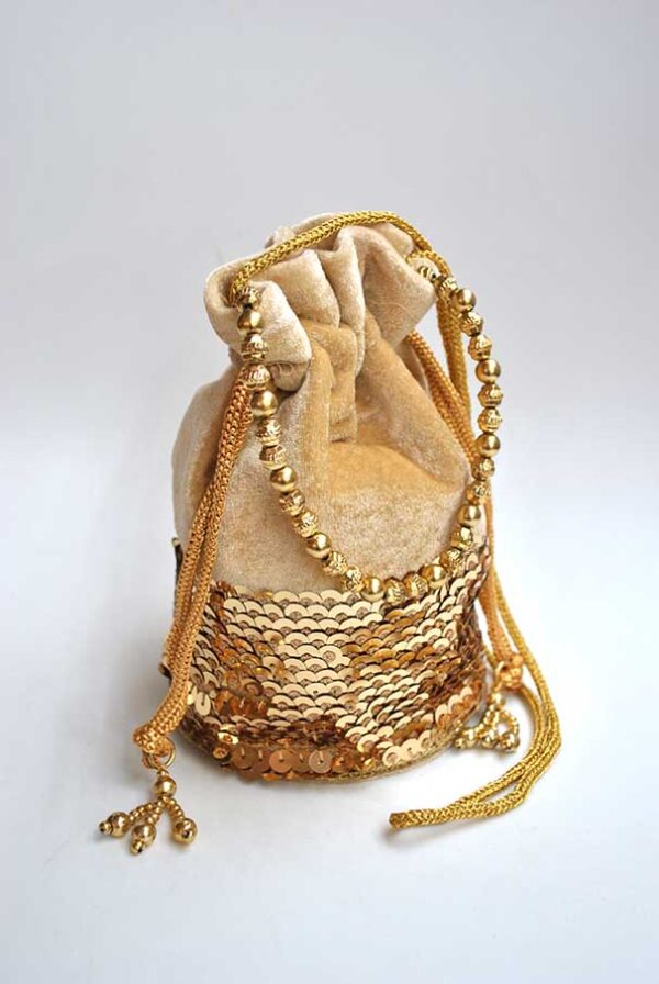 Bombonera beige terciopelo - Imagen 2