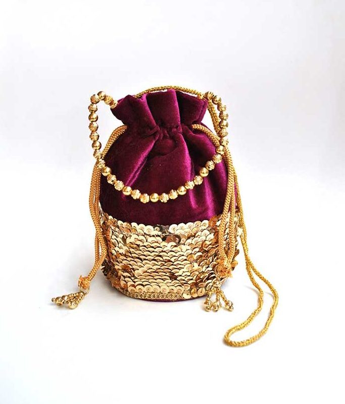 Bombonera fucsia terciopelo