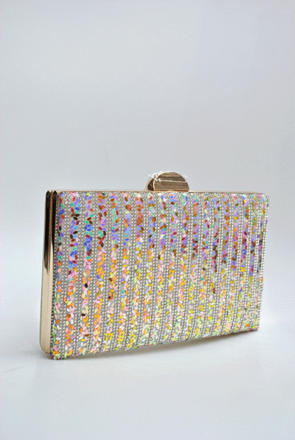 Bolso clutch lentejuelas multicolor - Imagen 2