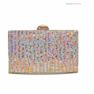 Bolso clutch lentejuelas multicolor