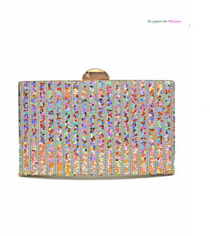 Bolso clutch lentejuelas multicolor