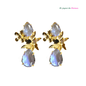 Pendientes lilas lágrimas