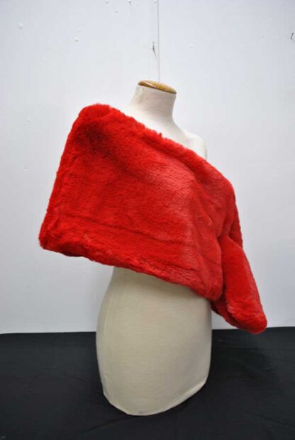 Estola de fiesta roja pelo - Imagen 3