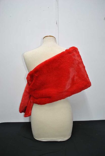 Estola de fiesta roja pelo - Imagen 4