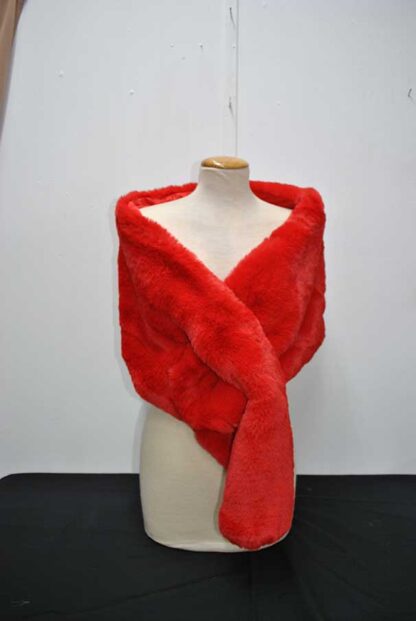 Estola de fiesta roja pelo - Imagen 5