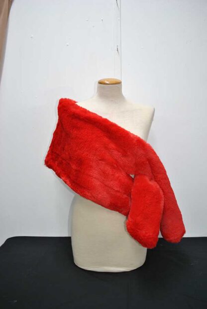 Estola de fiesta roja pelo - Imagen 2