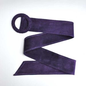 Cinturón de piel morado