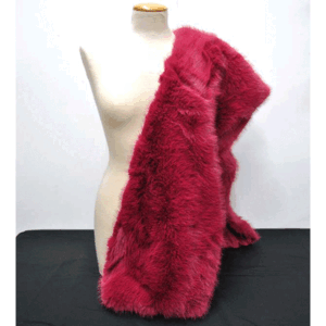 Estola de fiesta pelo rosa fresa