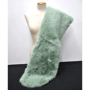 Estola de fiesta pelo verde menta