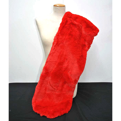 Estola de fiesta roja pelo